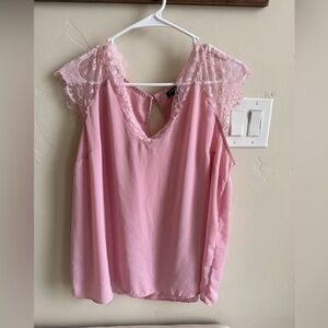 Torrid Blush Lace Detail Top